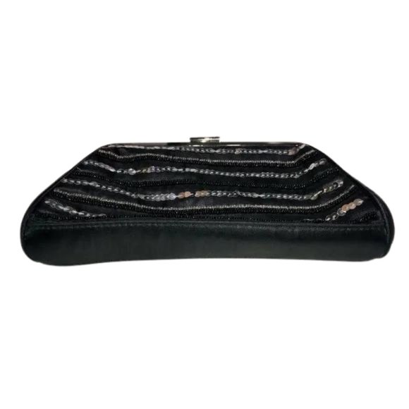 GAP Sequin and Beaded Black Clutch - Picture 3 of 10